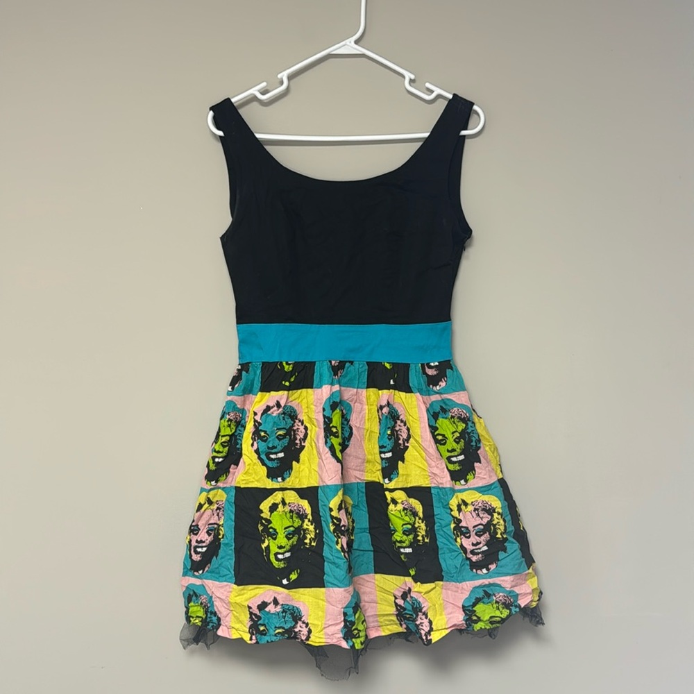 Too Fast Clothing Zombie Marilyn Monroe Warhol Dress Size M